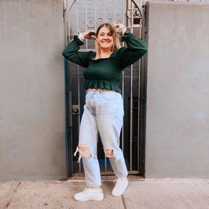 Nordstrom BP smocked peplum top